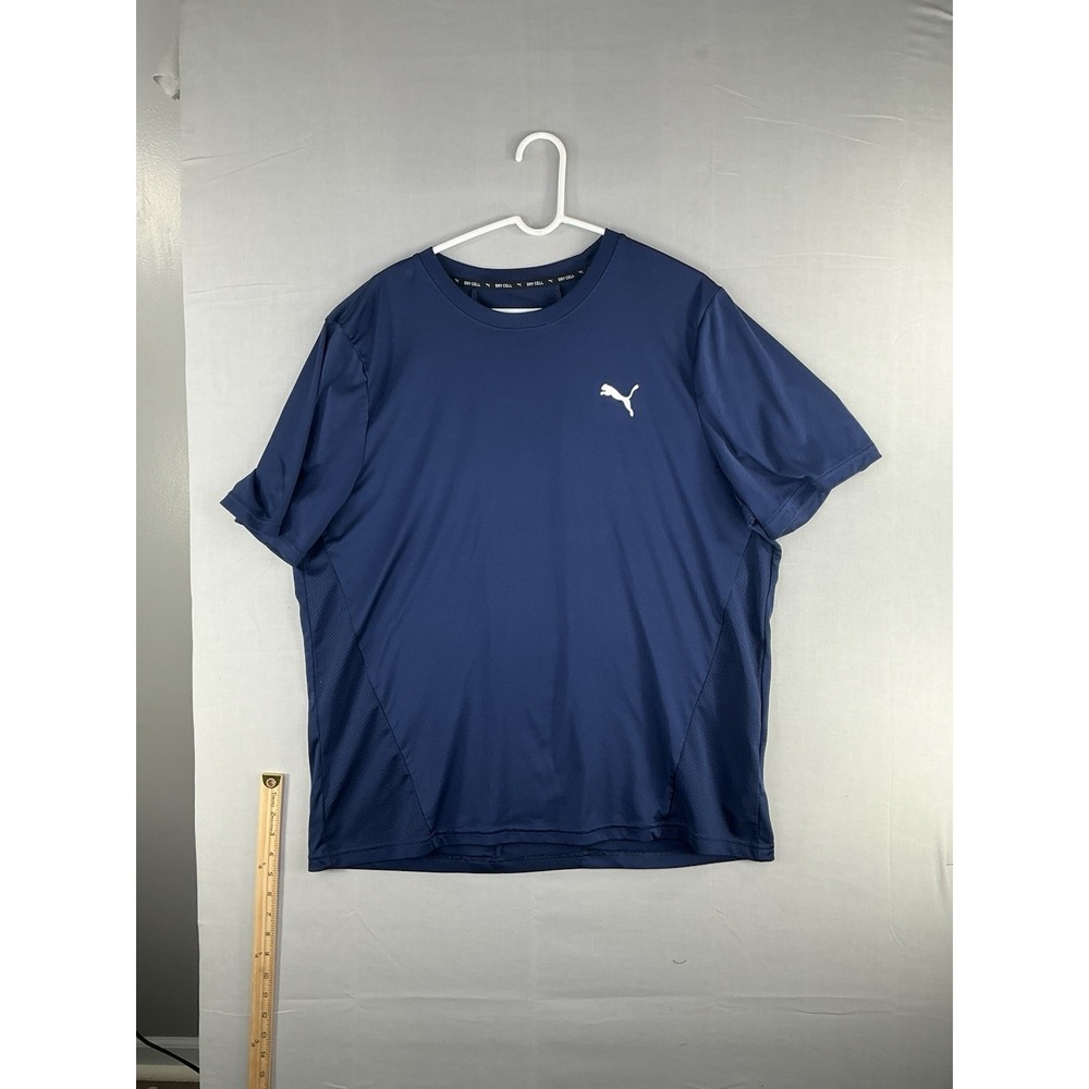 Puma DryCELL Performance T-Shirt Blue XXL Short Sleeve Athletic Training‎ Tee